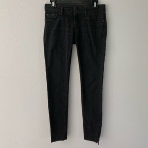 $650 PRADA Couture Black Designer Jeans with Ankle Zippers - Medium, Waist 30"